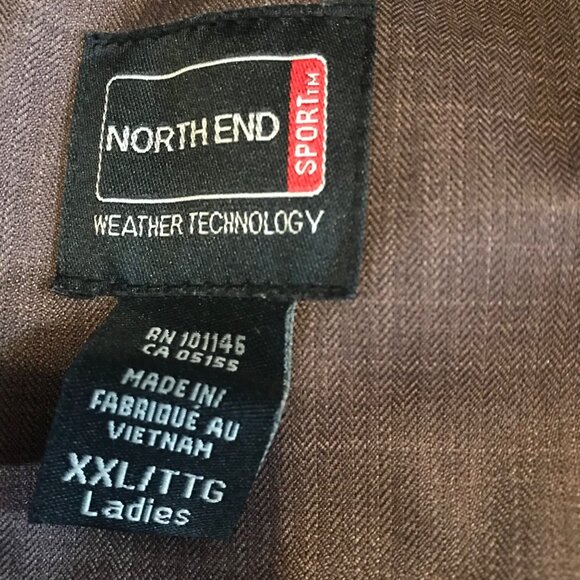 North End Sport Jacket Womens Weather Technology Coat XXL Brown Zipper Pockets - Picture 4 of 6